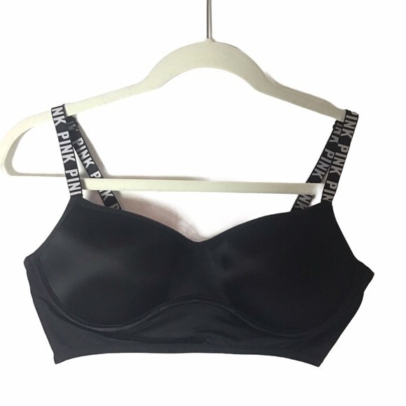 PINK Victoria’s Secret Black Bralette Size L - Picture 1 of 3